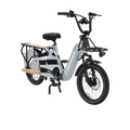 Roots Rider Flux cargo electric bike in Grey, full side view