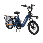 Roots Rider Flux cargo electric bike in Nebula, three-quarter view