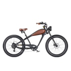ROOTS RIDER Cheetah 2 electric bike, side profile showing the long cafe racer frame