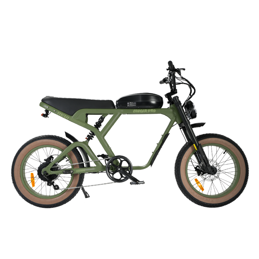 Roots Rider Cougar Pro electric bike in Wild Green