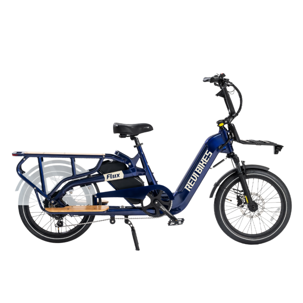 Roots Rider Flux cargo electric bike in Nebula, full side view