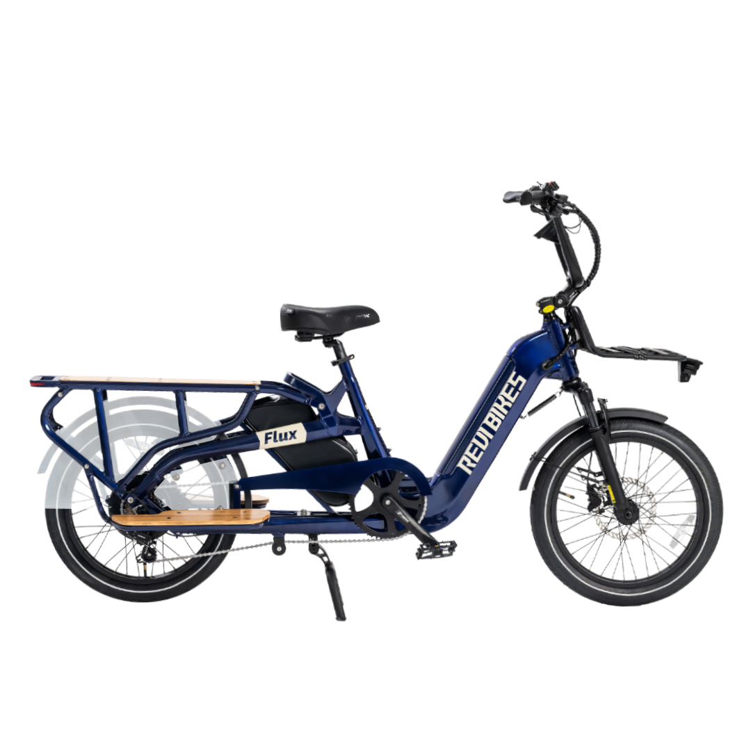 Roots Rider Flux cargo electric bike in Nebula, full side view