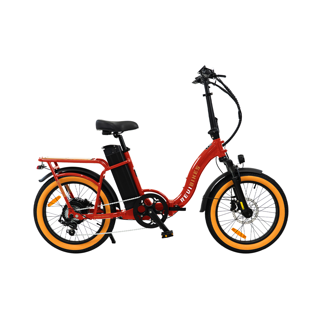 Roots Rider Rebel 2 Pro folding electric bike in Red