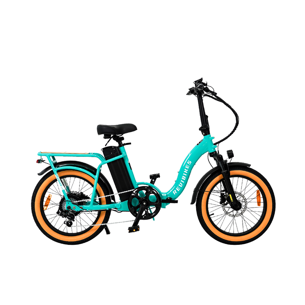 Roots Rider Rebel 2 teal folding fat tire electric bike product image
