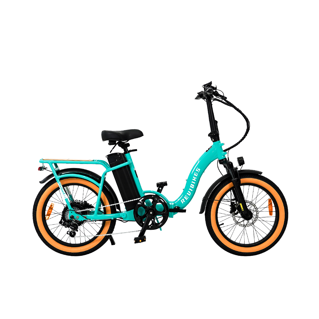 Roots Rider Rebel 2 teal folding fat tire electric bike product image