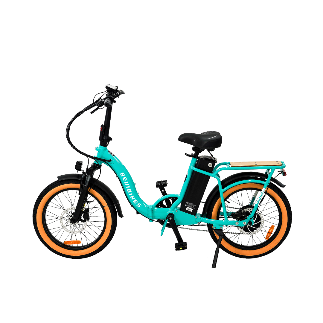 Roots Rider Rebel 2 teal folding fat tire electric bike product image