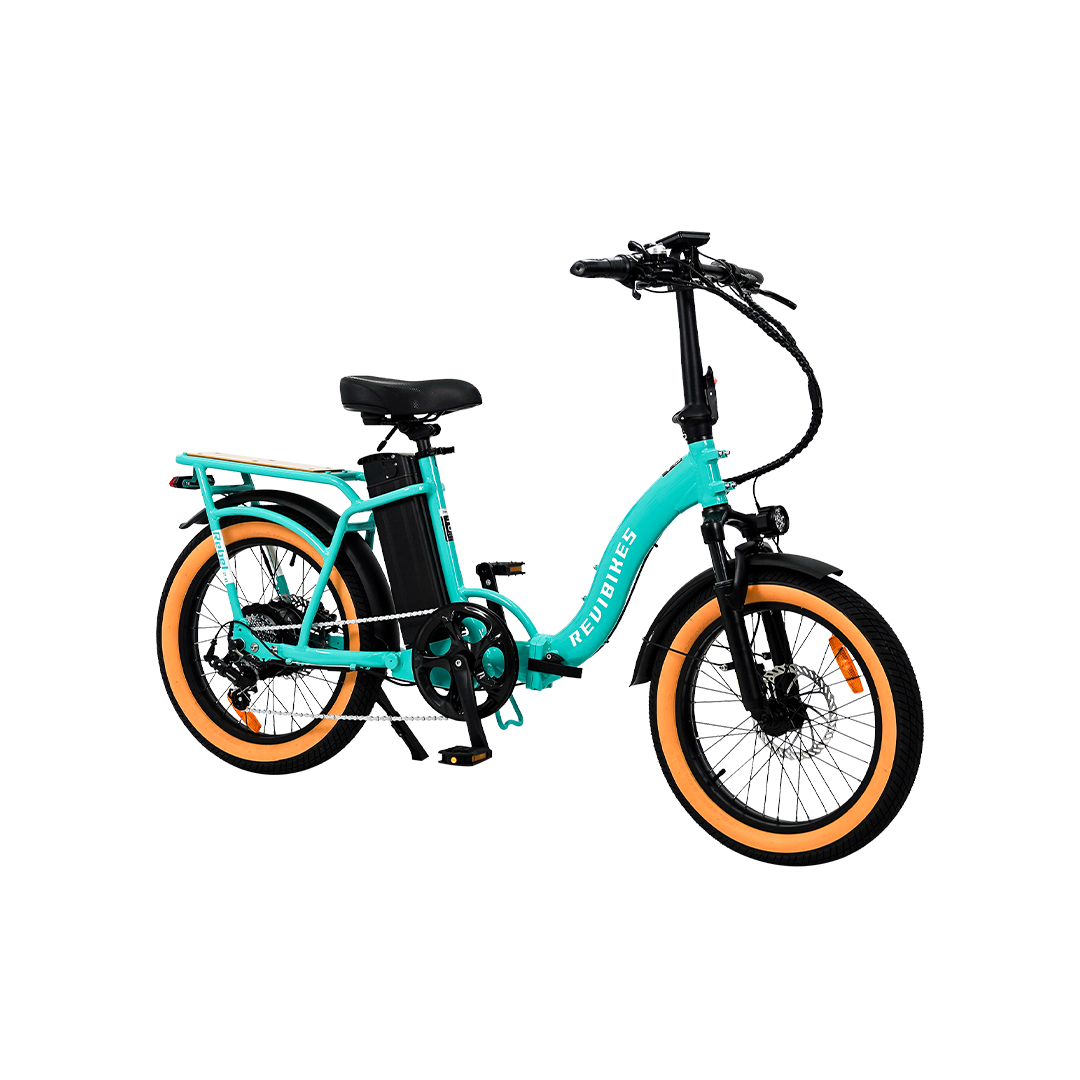 Roots Rider Rebel 2 teal folding fat tire electric bike product image