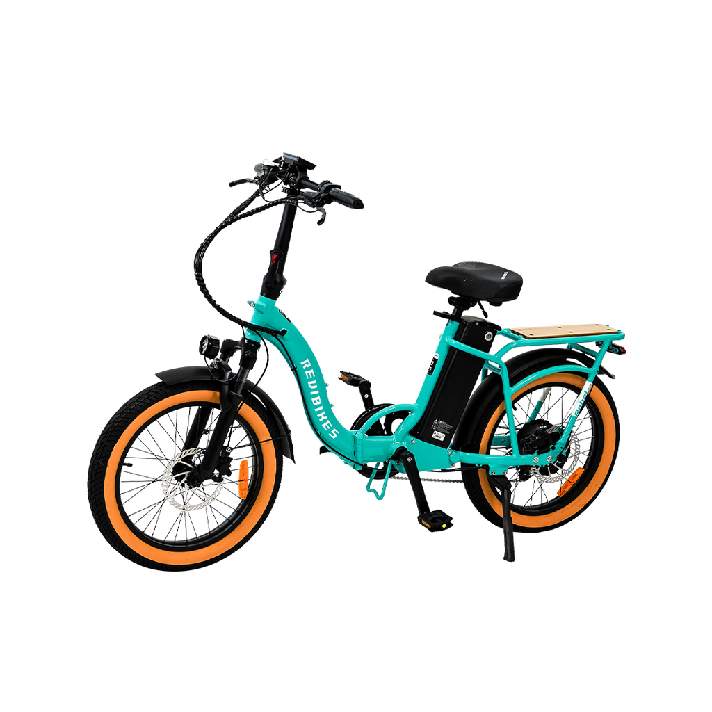 Roots Rider Rebel 2 teal folding fat tire electric bike product image