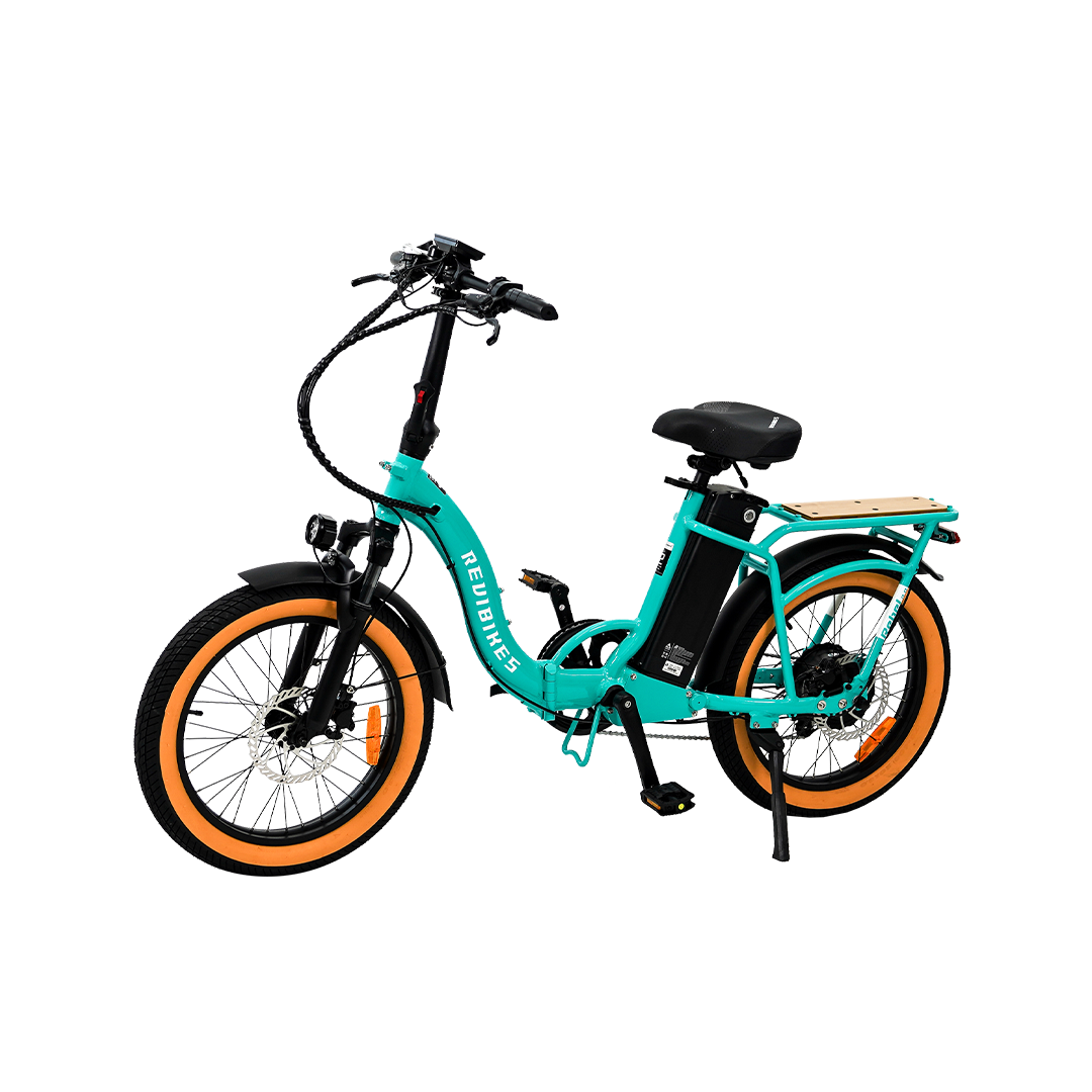 Roots Rider Rebel 2 teal folding fat tire electric bike product image