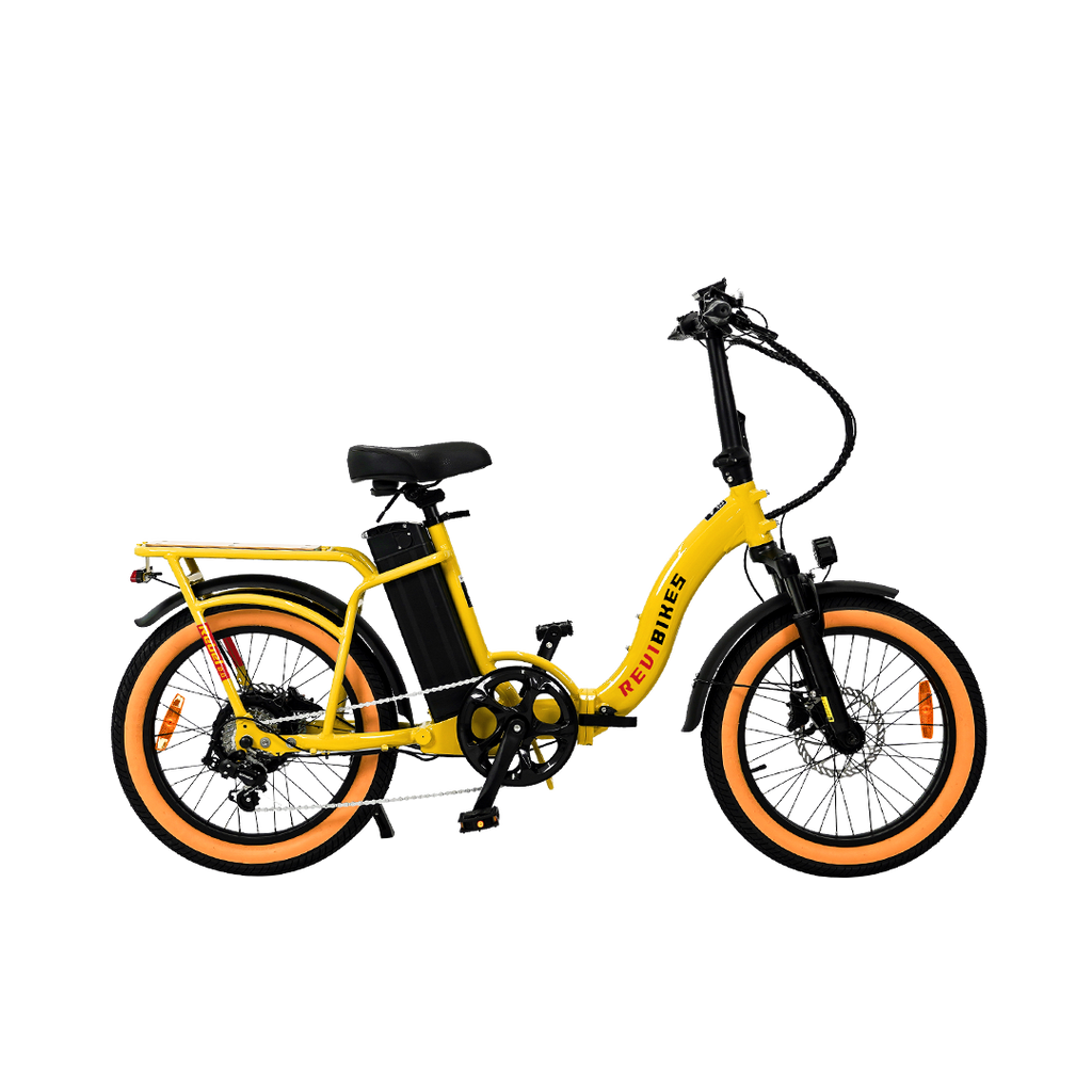 Roots Rider Rebel 2 yellow folding fat tire electric bike product image