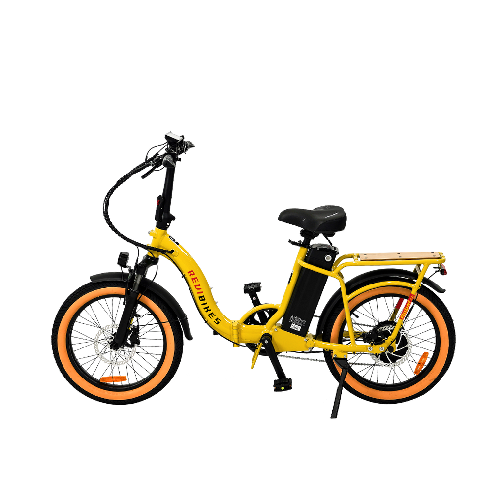 Roots Rider Rebel 2 yellow folding fat tire electric bike product image
