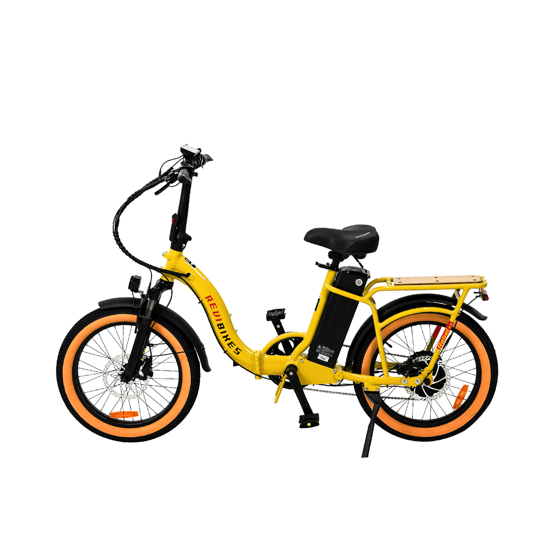 Roots Rider Rebel 2 yellow folding fat tire electric bike product image