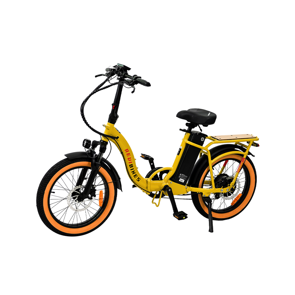 Roots Rider Rebel 2 yellow folding fat tire electric bike product image
