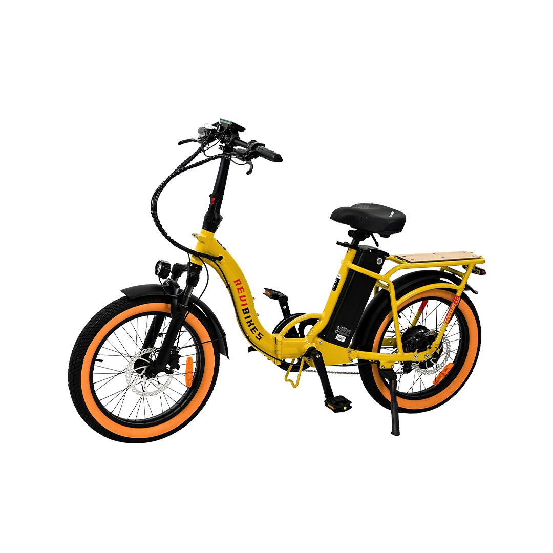 Roots Rider Rebel 2 yellow folding fat tire electric bike product image
